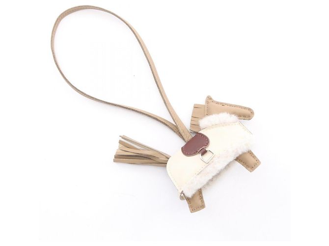 Hermès Hermes Rodeo PM Handbag Charm Braun Beige Roh - vista 2