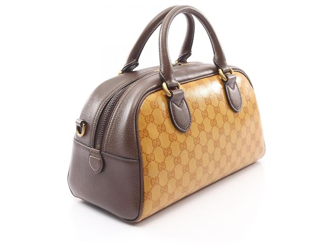 Borsa Duffle Mini Gucci x adidas Marrone Bianco Beige - vista 2