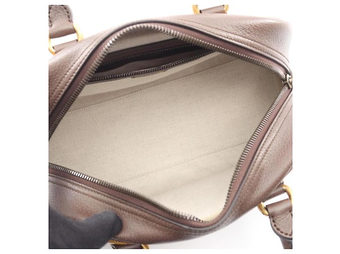 Borsa Duffle Mini Gucci x adidas Marrone Bianco Beige - vista 3