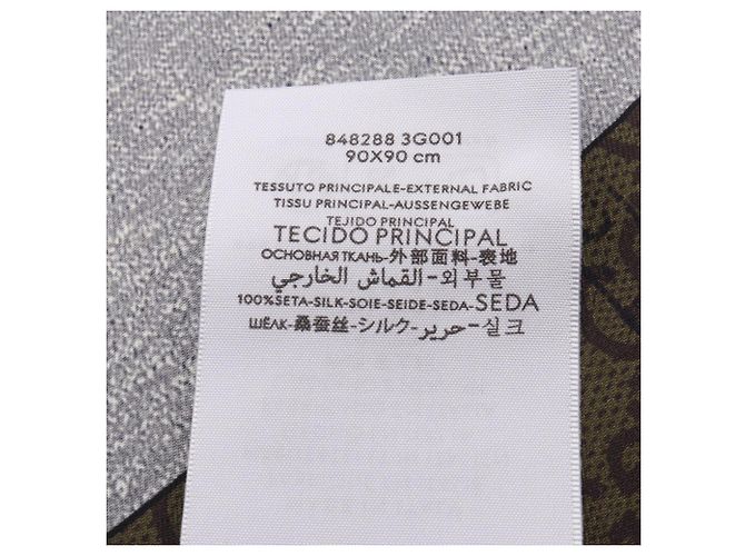 Gucci x Yuko Higuchi Seidentuch mit GG-Muster Pink Mehrfarben Beige - Ansicht 3