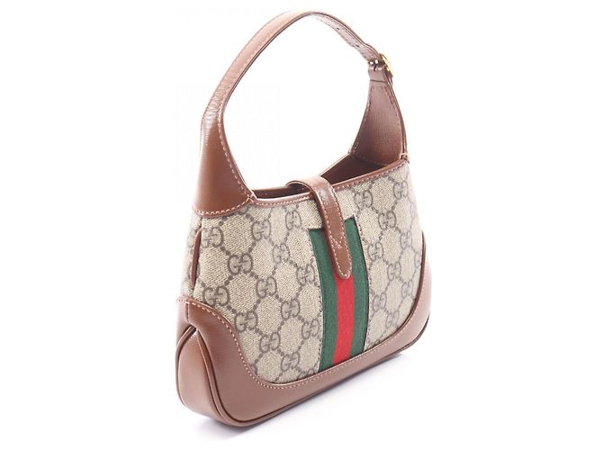Borsa 2-Way Gucci Jackie 1961 GG Supreme Marrone Multicolore Beige - vista 2