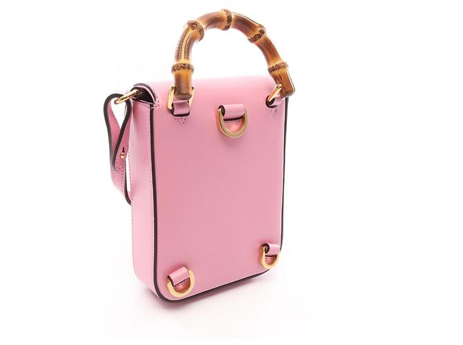 Borsa Gucci Bamboo 2-Way Rosa - vista 2