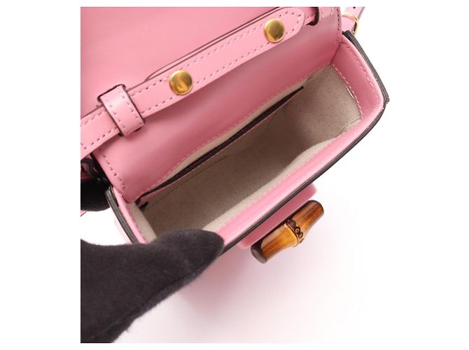 Borsa Gucci Bamboo 2-Way Rosa - vista 3