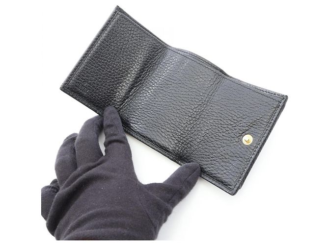 Cartera Gucci Petite Marmont Tri-fold Negro - vista 3