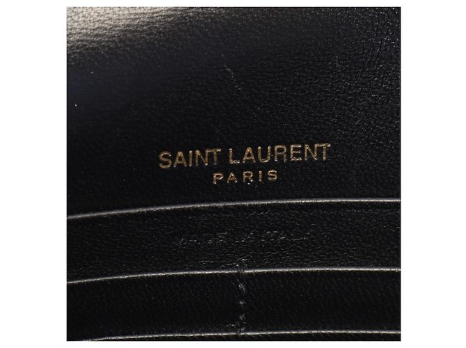 Borsa a busta Cassandra in pelle nera Yves Saint Laurent Nero - vista 4