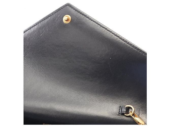 Borsa a busta Cassandra in pelle nera Yves Saint Laurent Nero - vista 5
