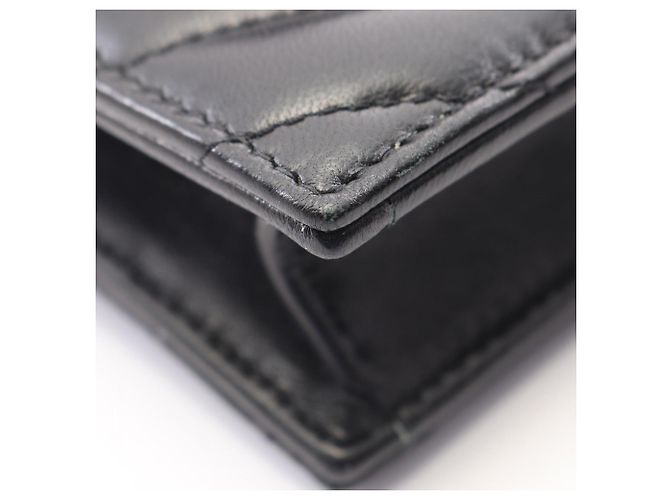 Borsa a busta Cassandra in pelle nera Yves Saint Laurent Nero - vista 6