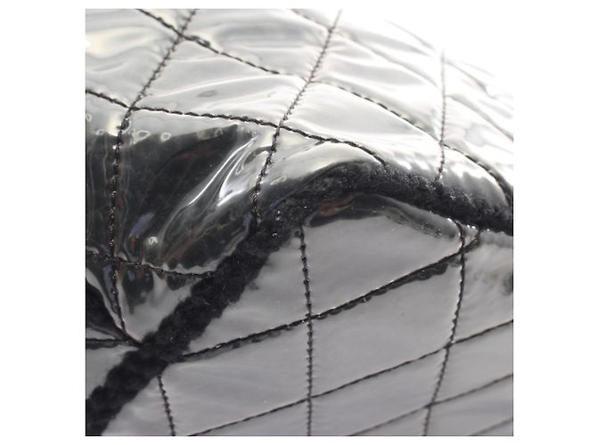 Borsa Tote Chanel Toilette Funny in Tweed e Vernice Nera Nero - vista 13