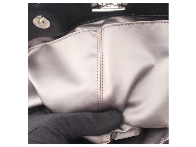 Borsa Tote Chanel Toilette Funny in Tweed e Vernice Nera Nero - vista 15