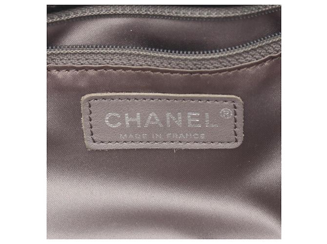 Borsa Tote Chanel Toilette Funny in Tweed e Vernice Nera Nero - vista 4