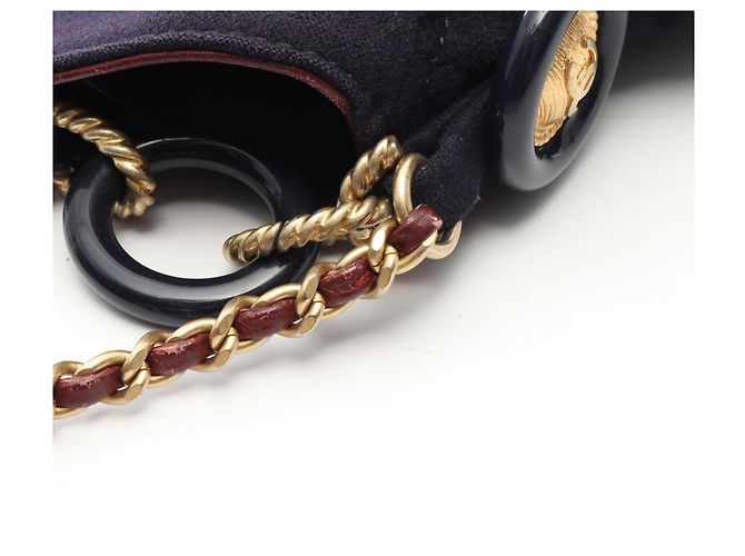 Timeless Borsa a tracolla 2-Way Matelassé Chanel Paris Hamburg Blu navy - vista 11