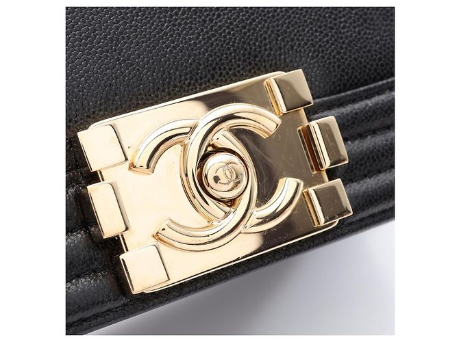 Borsa a tracolla Chanel Boy - Pelle Nera Nero - vista 11