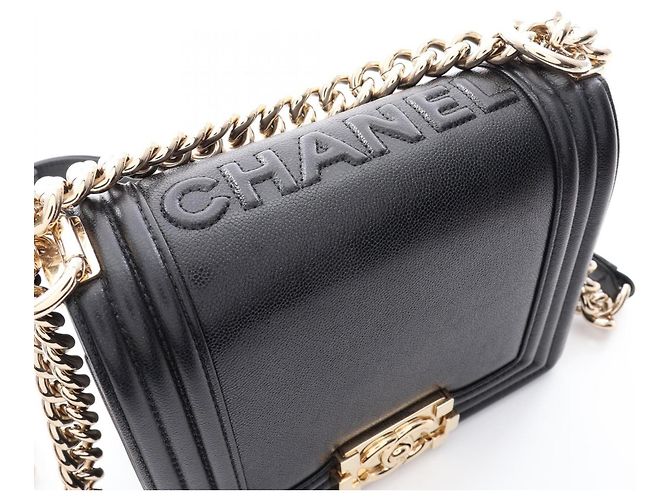 Borsa a tracolla Chanel Boy - Pelle Nera Nero - vista 12