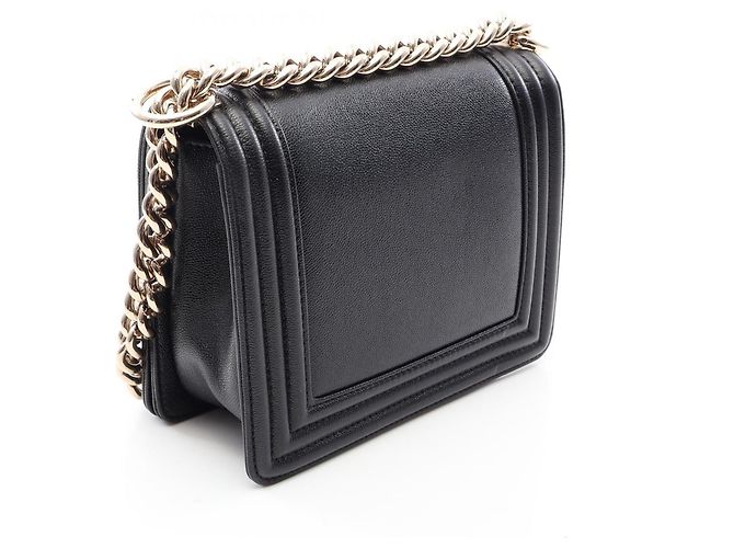 Borsa a tracolla Chanel Boy - Pelle Nera Nero - vista 2