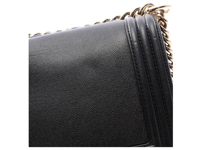 Borsa a tracolla Chanel Boy - Pelle Nera Nero - vista 7