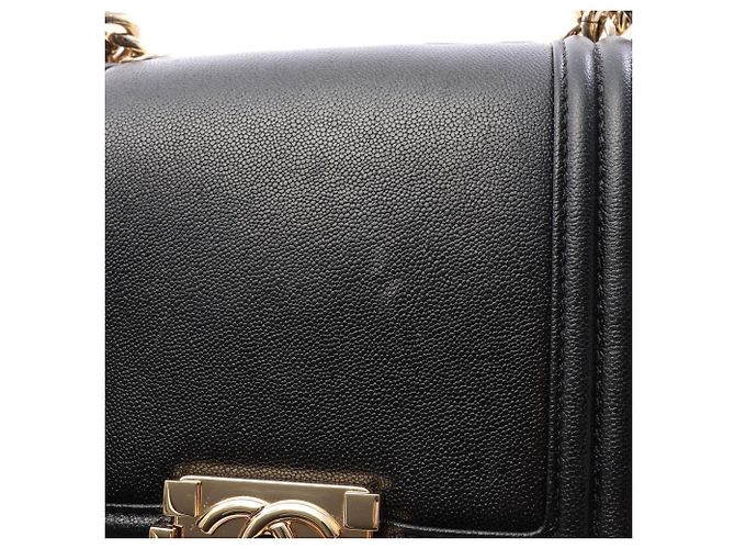 Borsa a tracolla Chanel Boy - Pelle Nera Nero - vista 8