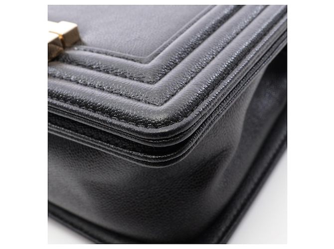 Borsa a tracolla Chanel Boy - Pelle Nera Nero - vista 9