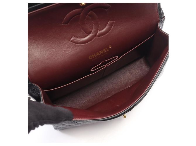 Borsa a tracolla Chanel Matelassé Double Flap Nero - vista 3