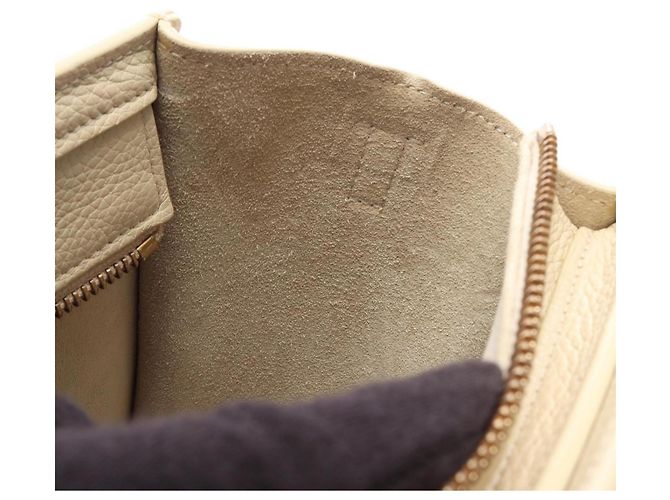 Céline Borsa Celine Luggage Nano Shopper in pelle avorio Crudo - vista 6