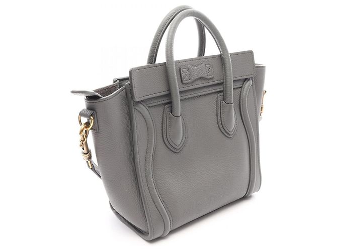 Céline Celine Luggage Nano Shopper Borsa a mano 2-Way Marrone - vista 2