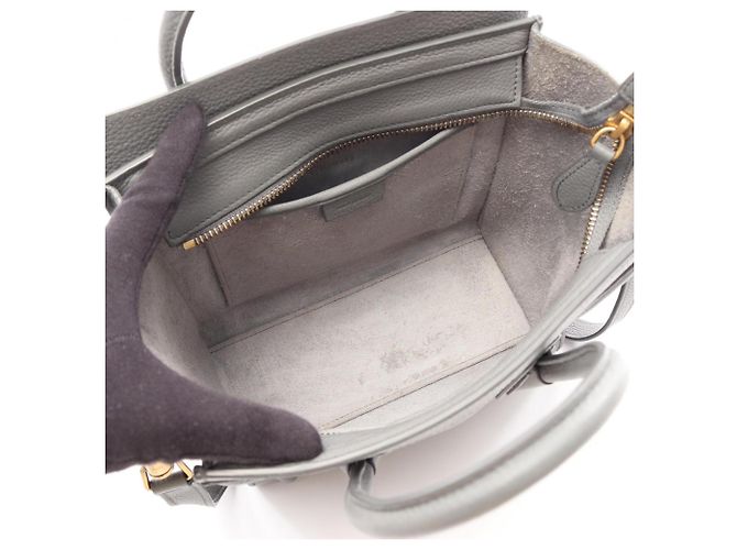 Céline Celine Luggage Nano Shopper Borsa a mano 2-Way Marrone - vista 3
