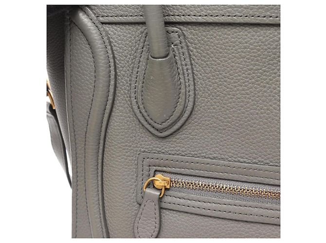 Céline Celine Luggage Nano Shopper Borsa a mano 2-Way Marrone - vista 9