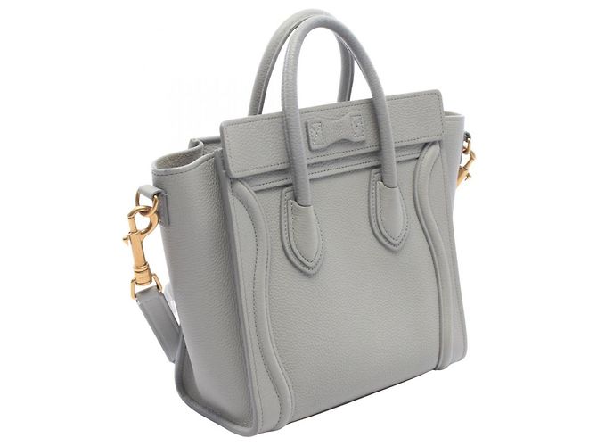 Céline Borsa a Mano Celine Luggage Nano Shopper Marrone - vista 2