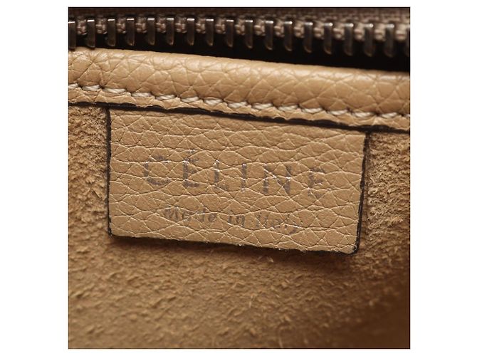 Céline Celine Luggage Nano Shopper Borsa a mano 2-Way Beige - vista 4