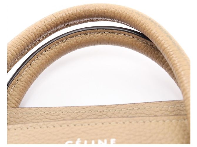 Céline Borsa a mano 2-Way Celine Luggage Nano Shopper Beige - vista 10