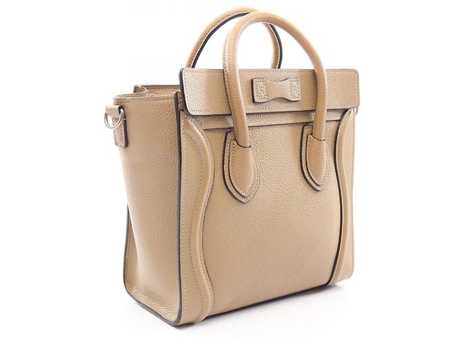 Céline Borsa a mano 2-Way Celine Luggage Nano Shopper Beige - vista 2