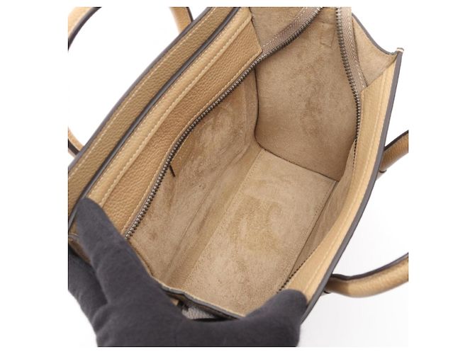 Céline Borsa a mano 2-Way Celine Luggage Nano Shopper Beige - vista 3