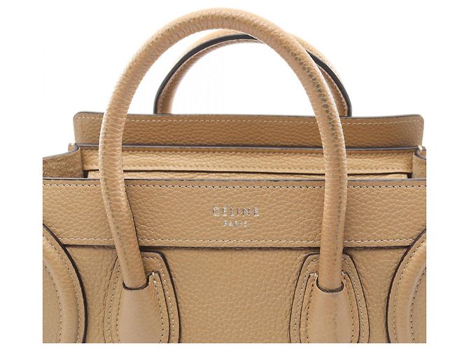 Céline Borsa a mano 2-Way Celine Luggage Nano Shopper Beige - vista 5