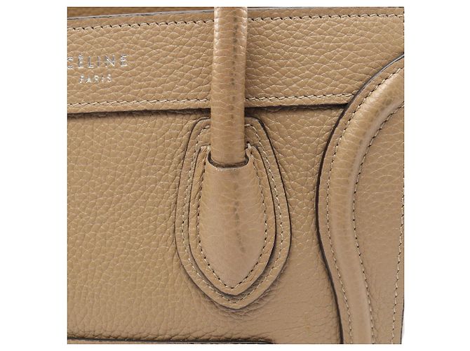 Céline Borsa a mano 2-Way Celine Luggage Nano Shopper Beige - vista 6