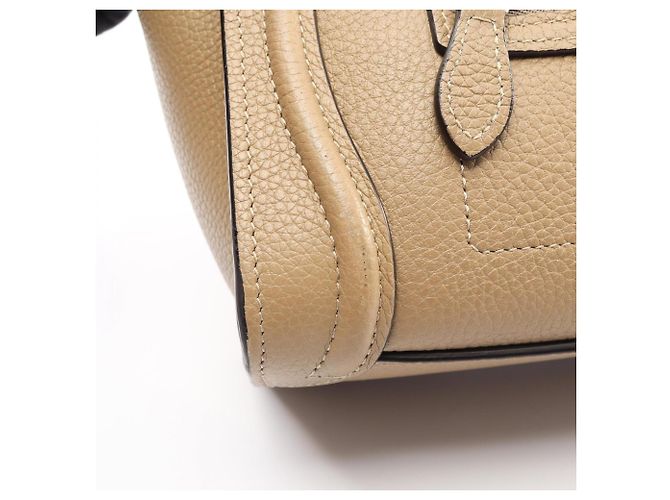 Céline Borsa a mano 2-Way Celine Luggage Nano Shopper Beige - vista 8