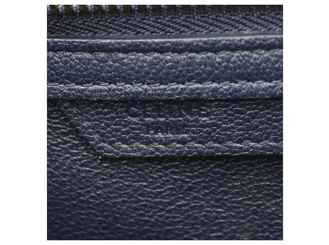 Céline Borsa Tote Celine Luggage Micro Shopper Beige Giallo Blu navy - vista 4