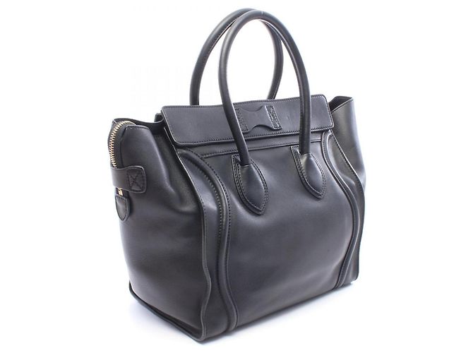 Céline Borsa a mano Celine Luggage Mini Shopper Nero - vista 2