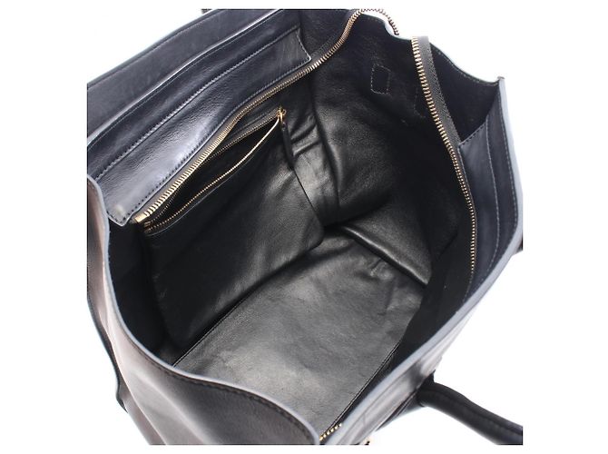 Céline Borsa a mano Celine Luggage Mini Shopper Nero - vista 3