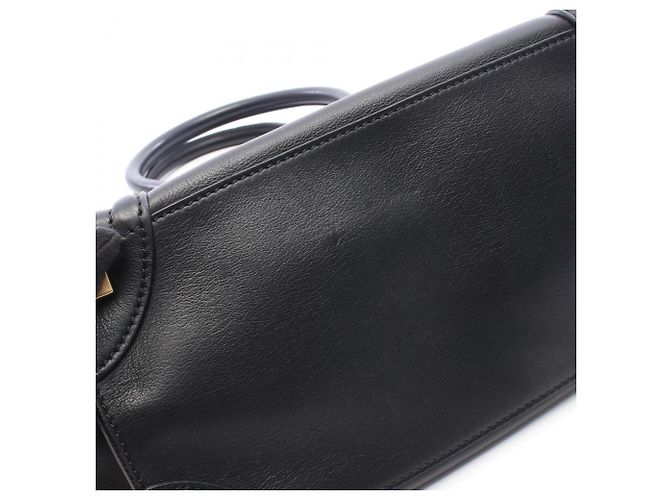 Céline Borsa a mano Celine Luggage Mini Shopper Nero - vista 7