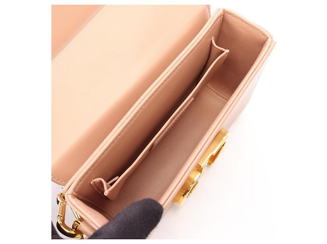 Borsa a tracolla box Dior 30 Montaigne in pelle rosa Christian Dior - vista 3