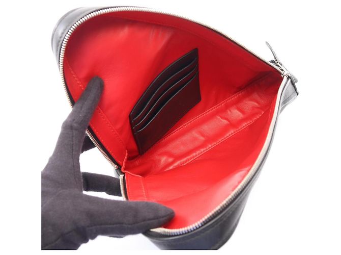 Borsa a mano clutch Balenciaga Triangle Second Bag Nero - vista 3