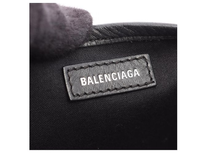 Borsa a mano 2-Way Balenciaga Cabas XS Navy Nero Bianco - vista 4