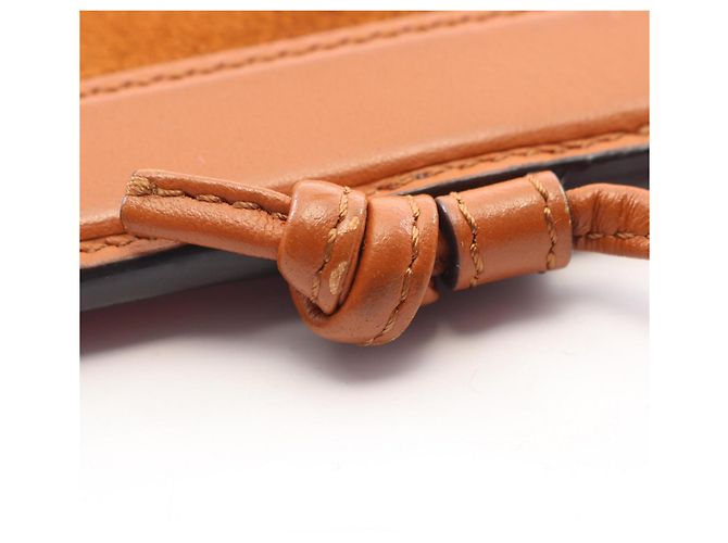 Borsa a tracolla porta-cellulare Fendi in pelle e camoscio marrone - vista 10
