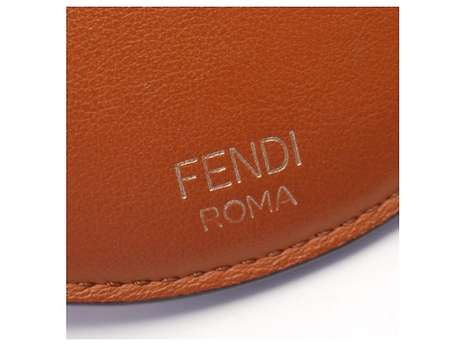 Borsa a tracolla porta-cellulare Fendi in pelle e camoscio marrone - vista 4