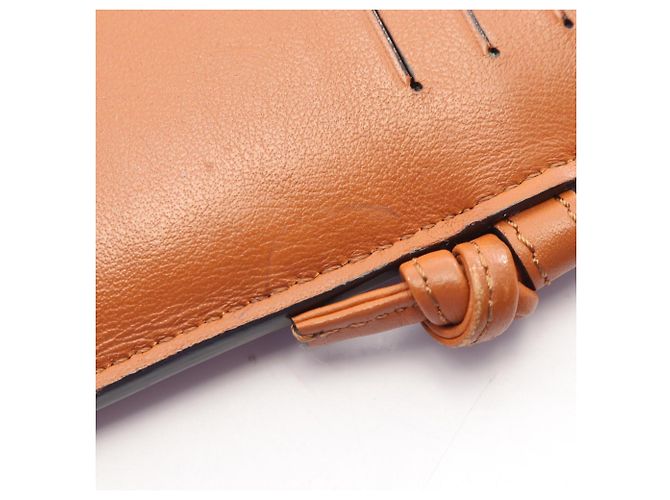 Borsa a tracolla porta-cellulare Fendi in pelle e camoscio marrone - vista 9