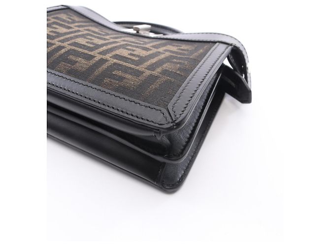 Bolso 2-Way Fendi Peekaboo ISeeU X-Cross Zucca Castaño Negro - vista 5