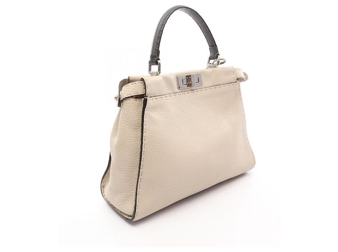 Borsa a mano 2-Way Fendi Peekaboo Regular Marrone Crudo - vista 2