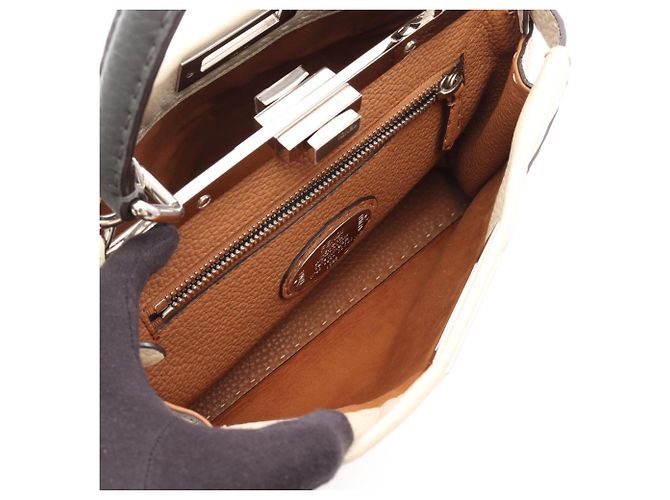 Borsa a mano 2-Way Fendi Peekaboo Regular Marrone Crudo - vista 3