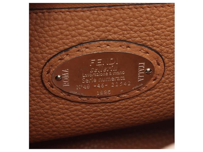 Borsa a mano 2-Way Fendi Peekaboo Regular Marrone Crudo - vista 5