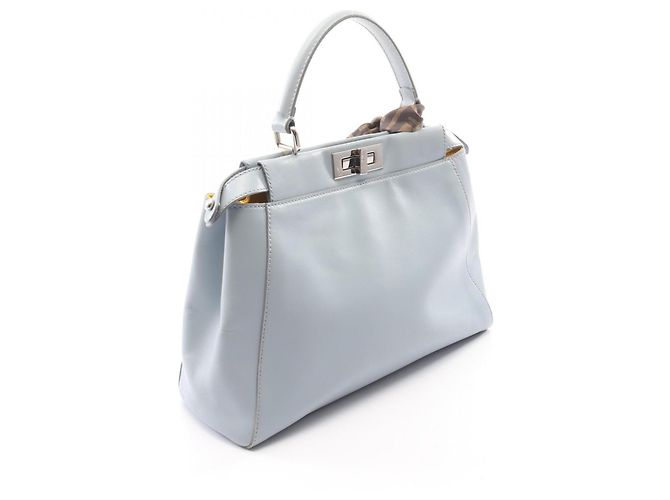 Borsa a mano 2-Way Fendi Peekaboo Regular Blu - vista 2
