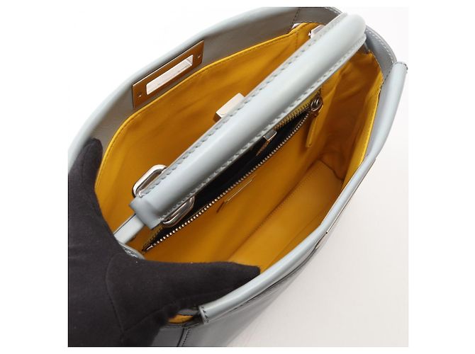 Borsa a mano 2-Way Fendi Peekaboo Regular Blu - vista 3